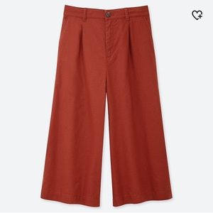 🐿 Uni qlo linen crop wide leg pant